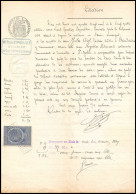 51006 Drome Buis-les-Baronnies Copies Dimension Y&t N°9 Syracusaine 1889 TB Timbre Fiscal Fiscaux Sur Document - Lettres & Documents