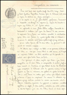 51009 Drome Buis-les-Baronnies Copies Dimension Y&t N°9 Syracusaine 1890 TB Timbre Fiscal Fiscaux Sur Document - Covers & Documents