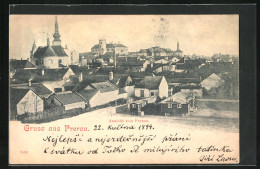 AK Prerau, Teilansicht Mit Kirche  - Czech Republic