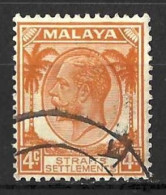 MALAYA.." STRAIT SETTLEMENTS.."...KING GEORGE V..(1910-36.).....4c......SG262.....CDS......VFU.... - Straits Settlements