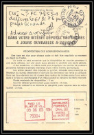 54425 Paris Hotel De Ville Vignette EMA Ordre De Reexpedition Temporaire France - EMA (Printer Machine)