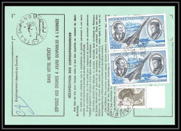 55487 Coutras Gironde Poste Aérienne PA N°44 Concorde Mermoz St Exupery Paire Ordre De Reexpedition Definitif France - 1960-.... Lettres & Documents