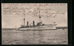 AK Kriegsschiff SMS Freya Vor Der Küste Liegend  - Guerre