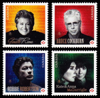 Canada (Scott No.2479-82 - Canadian Recording Artists) [**] (P) From Sheet Of 16 Perf 12,5 X 12,5 - Unused Stamps