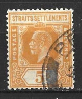 MALAYA.." KELANTAN..."..KING GEORGE V....(1910-36.).....5c......SG225a.....CDS......VFU..... - Straits Settlements