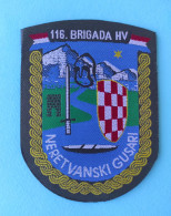 116 BRIGADA HV NERETVANSKI GUSARI Neretva Metković Opuzen .. Croatia Army Patch * Croatie Armee Ecusson Kroatien Croazia - Patches