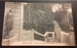 CPA MONTE CARLO MONACO UN COIN DES ESCALIERS DE LA GARE STEPS TO THE RAILWAY STATION UNUSED - Monte-Carlo