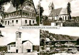 73911023 Neckartenzlingen Rathaus Ev Kirche Kath Kirche Partie Am Neckar - Other & Unclassified