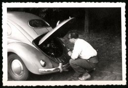 6 Fotografien Auto VW Käfer Ovali, Volkswagen Mit Kennzeichen Berlin, Urlaubsfahrt Nach Bayern  - Cars