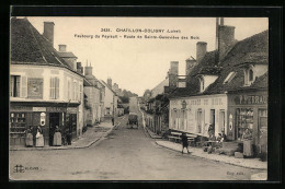 CPA Chatillon-Coligny, Faubourg Du Peyrault, Route De Sainte-Geneviève Des Bois  - Chatillon Coligny