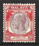 MALAYA.." STRAIT SETTLEMENTS.."...KING GEORGE V..(1910-36..).....25c......SG268.....CDS....VFU.. - Straits Settlements