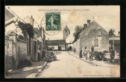 CPA Aulnay-La-Rivière, Le Bourg Et L'Église  - Autres & Non Classés