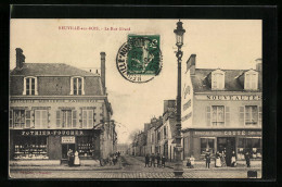 CPA Neuville-aux-Bois, La Rue Girard, Mercerie  - Autres & Non Classés