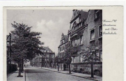 39064251 - Herne Mit Loensstrasse Und Oberrealschule Gelaufen, Mit Marke Und Stempel Von 1938. Leichter Stempeldurchdru - Herne