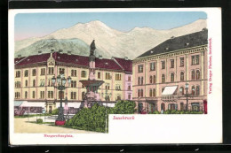 Goldfenster-AK Innsbruck, Häuser Am Margarethenplatz Mit Leuchtenden Fenstern  - Sonstige & Ohne Zuordnung