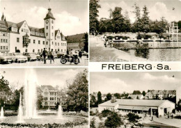 73871075 Freiberg  Sachsen Rathaus Johannisbad Scheringerpark Kaufhalle Wasserbe - Freiberg (Sachsen)