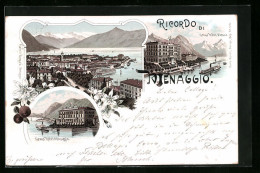 Lithographie Menaggio, Grand Hôtel Victoria, Grand Hôtel Menaggio, Panorama  - Autres & Non Classés