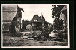 AK Berggiesshübel, Folgen Des Hochwassers 1927  - Overstromingen