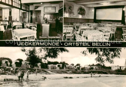 73870821 Bellin Ueckermuende Gaststaette Deutsches Haus Kino Cafe Strandpartie B - Autres & Non Classés