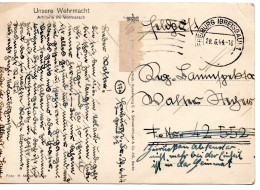 64849 - Deutsches Reich - 1944 - FpAnsKte (29.6.44) FREIBURG -> Fp#42552, Zurueck An Abs, Hs "Nicht Mehr Bei Einheit" - Lettres & Documents