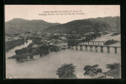 AK Skopje / Ueskueb, Village Serbe Sur Les Bords Du Vardar - Campagne D`Orient 1914  - North Macedonia