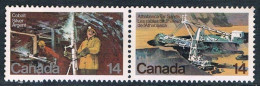 Canada 1978 MNH Se-tenant Pair B Cobalt Silver Mining Industry Natural Resources - Minerals