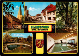 73764408 Barnstorf Diepholz Kirche Bruecke Strassenpartie Alter Baum Hallenbad B - Other & Unclassified