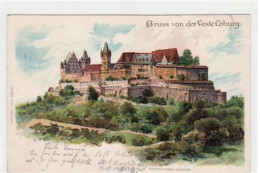 39049851 - Coburg, Lithographie Mit Veste Gelaufen Von 1899. Ecken Mit Albumabdruecken, Sonst Gut Erhalten - Autres & Non Classés