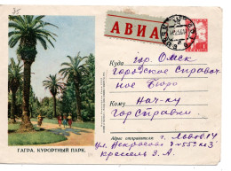 64873 - Russland / UdSSR - 1961 - 1Rbl Kreml LpGAU "Park Gagra" L'VOV -> OMSK - Covers & Documents