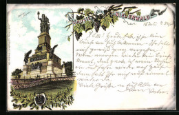 Lithographie National-Denkmal Auf Dem Niederwald  - Other & Unclassified