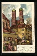 Lithographie München, Frauenkirche  - Other & Unclassified