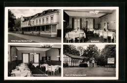 AK Bendorf /Sayn, Hotel-Restaurant Krupp, Speisesaal, Frühstückszimmer Und Gartenrestaurant  - Bendorf