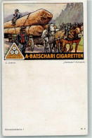 13235051 - Sign. Liebich, Curt - Batschari Cigaretten , Tiergespann Forstwirtschaft Schwarzwaldserie I Nr. 5 - Reclame