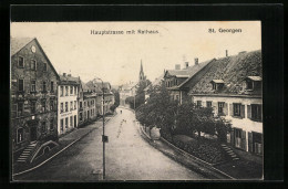 AK St. Georgen, Hauptstrasse Mit Rathaus Aus Der Vogelschau  - Autres & Non Classés