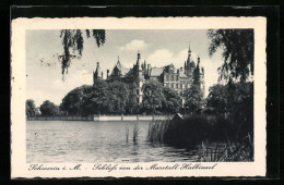 AK Schwerin, Schloss Von Der Marstall Halbinsel Gesehen  - Schwerin