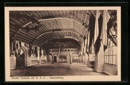 AK Weinheim I. B., Wachenburg-Grosser Festsaal Der W. S. C.  - Weinheim