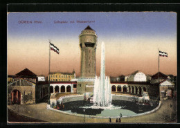 AK Düren, Cölnplatz Mit Wasserturm  - Dueren