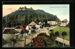 AK Augustusburg I. Erzgeb., Teilansicht Mit Schloss  - Augustusburg