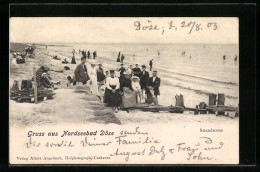 AK Döse / Nordseebad, Strand Mit Besuchern  - Autres & Non Classés