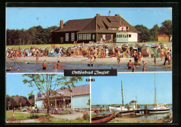 AK Zingst, HO-Gaststätte Kurhaus, HO-Kaufhalle, Am Hafen  - Zingst