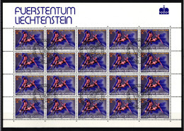 Liechtenstein 987 Gestempelt Kleinbogen Mit Ersttagsstempel #IH953 - Autres & Non Classés