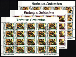 Liechtenstein 1005-1007 Gestempelt Kleinbogensatz Mit Ersttagsstempel #IH968 - Autres & Non Classés
