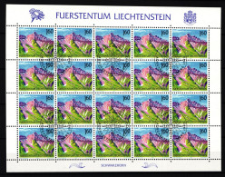 Liechtenstein 1038 Gestempelt Kleinbogen Mit Ersttagsstempel #IH993 - Autres & Non Classés