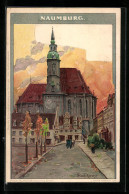 Künstler-AK Naumburg, Blick Auf Die Stadtkirche  - Naumburg (Saale)