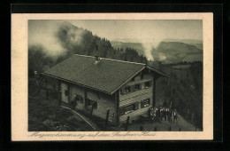 AK Oberstaufen-Steibis, Staufner-Haus Am Hochgrat Mit Seelekopf, Blick In Den Lanzenbacher Almenkessel  - Oberstaufen