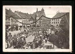 AK Hildburghausen, Die Dorfzeitung, Frau Rauschen Und Der Wagen Des Ersten Dorfzeitungsschreibers  - Hildburghausen