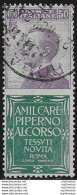 1924-25 Italia Pubblicitari 50c. Piperno Bc Cancelled Sassone N. 13 - Other & Unclassified