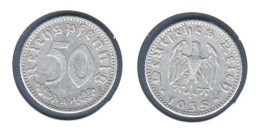 Allemagne 50 Reichspfennig 1935 A, KM# 87, Aluminium, Deutsches Reich, - 50 Rentenpfennig & 50 Reichspfennig