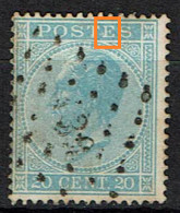 18A  Obl   Point Blanc Avant E De Postes - 1865-1866 Profile Left