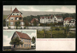 AK Schömberg /Württb. Schwarzwald, Pension Maisenbacher, Ortspartie  - Schömberg